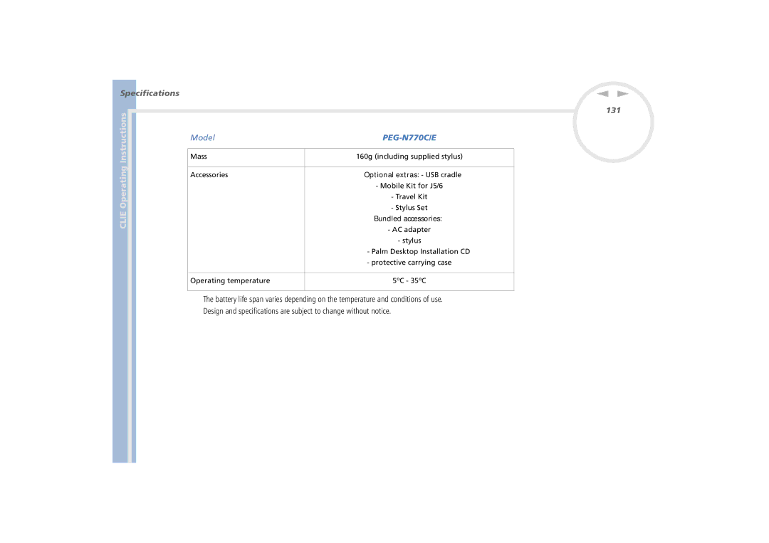 Sony PEG-N770C/E manual 131 