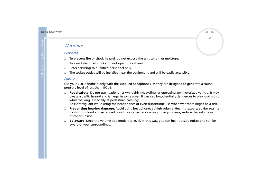 Sony PEG-N770C/E manual General, Audio 