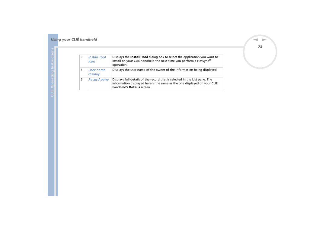 Sony PEG-N770C/E manual Install Tool 