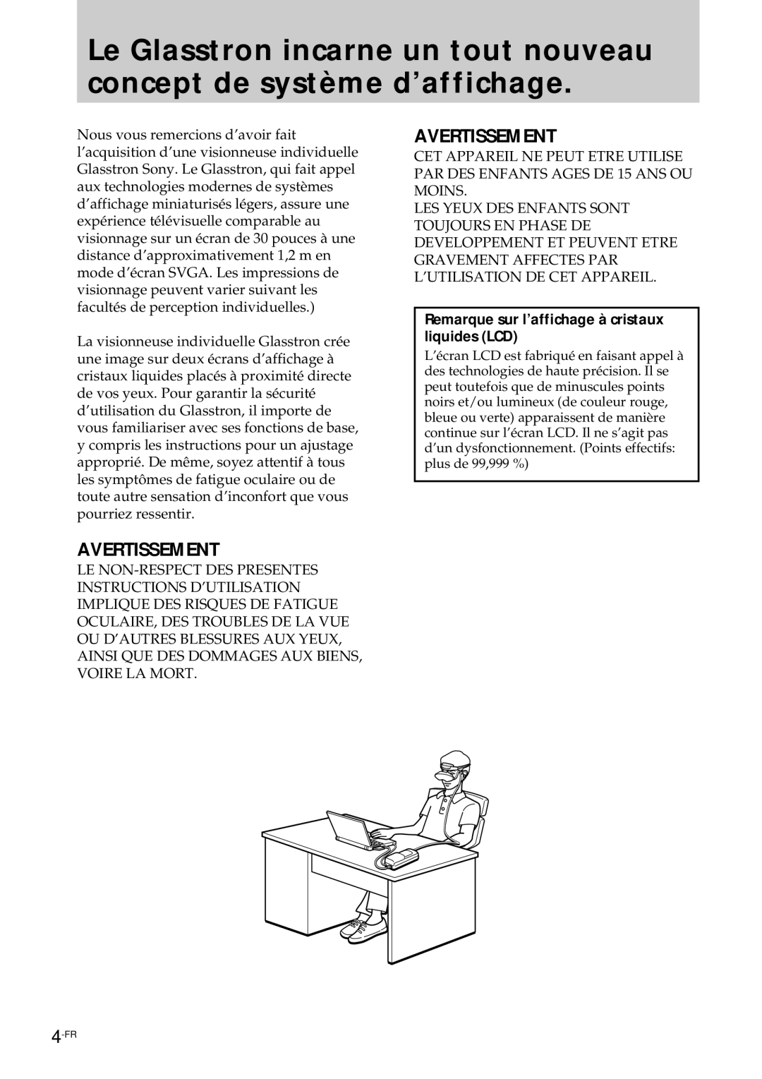 Sony PLM-S700E instruction manual Remarque sur l’affichage à cristaux liquides LCD 