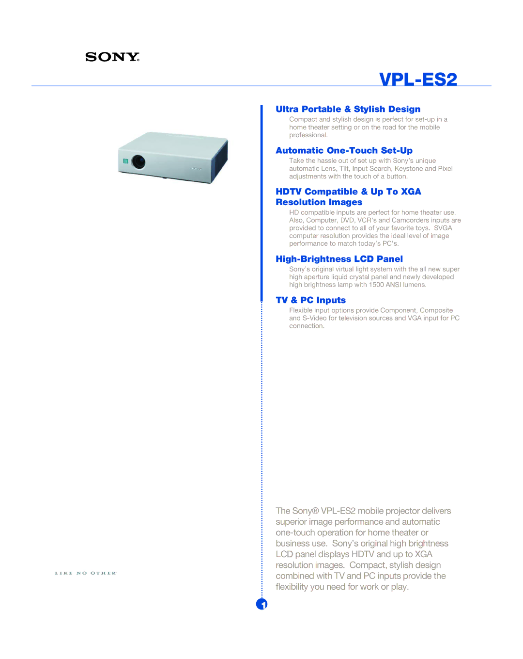 Sony VPL-ES2, Projector, 330 manual 