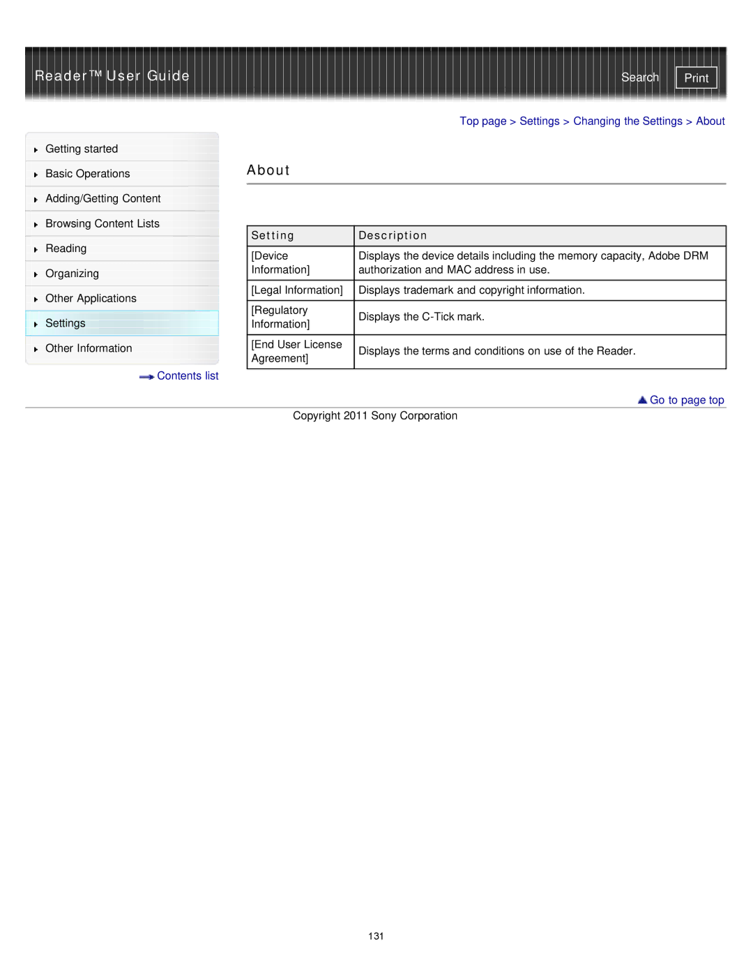 Sony PRS-T1WC, PRS-T1RC manual About 