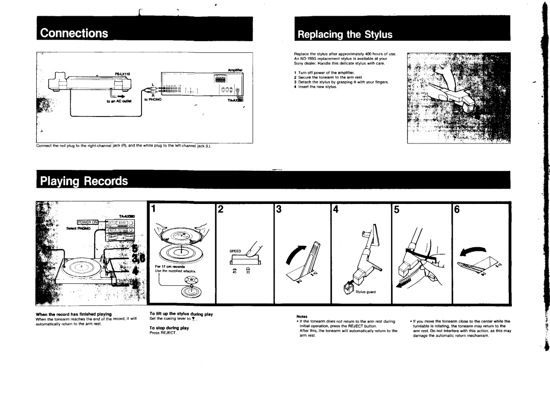 Sony PS-LX110 manual 