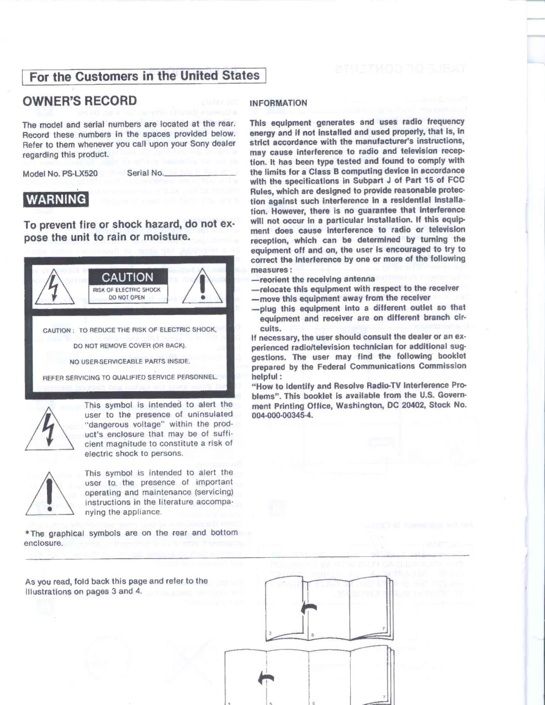 Sony PSLX520 manual 