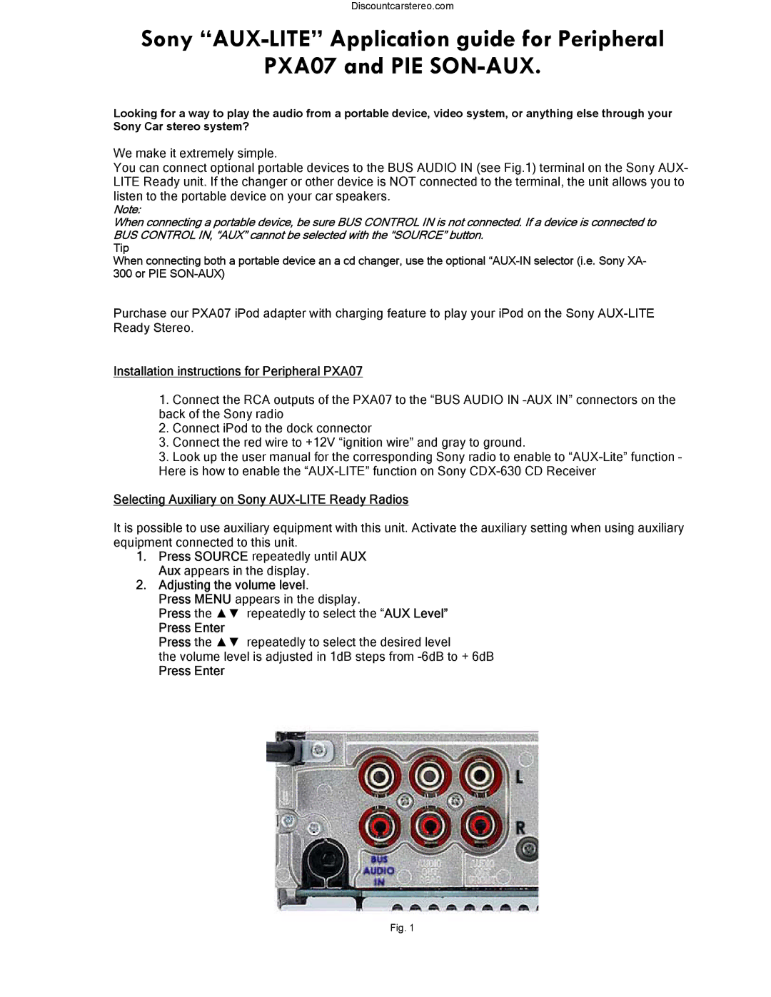 Sony installation instructions Installation instructions for Peripheral PXA07, Press Enter 