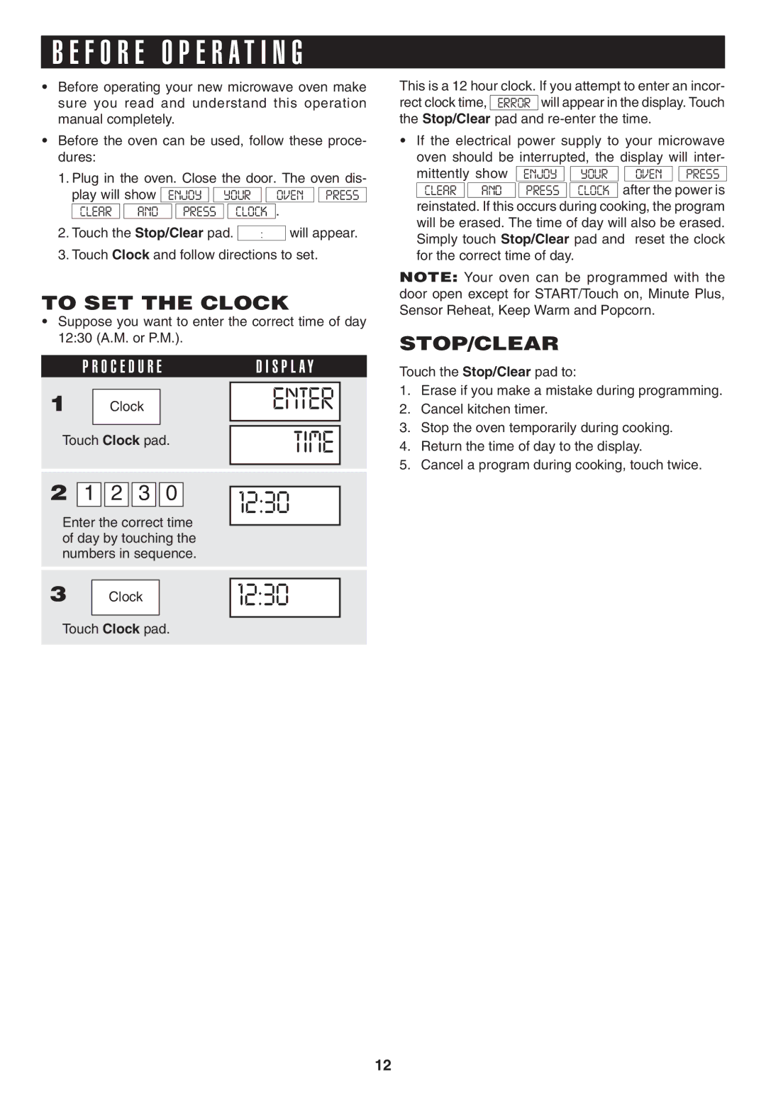 Sony R1880L operation manual To SET the Clock, Stop/Clear, Mittently show 