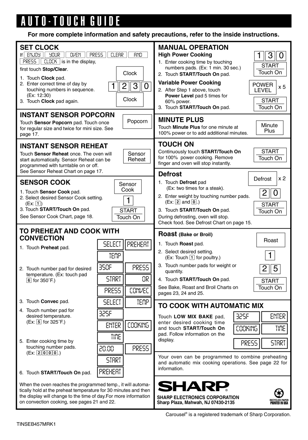 Sony R1880L operation manual High Power Cooking, Variable Power Cooking 