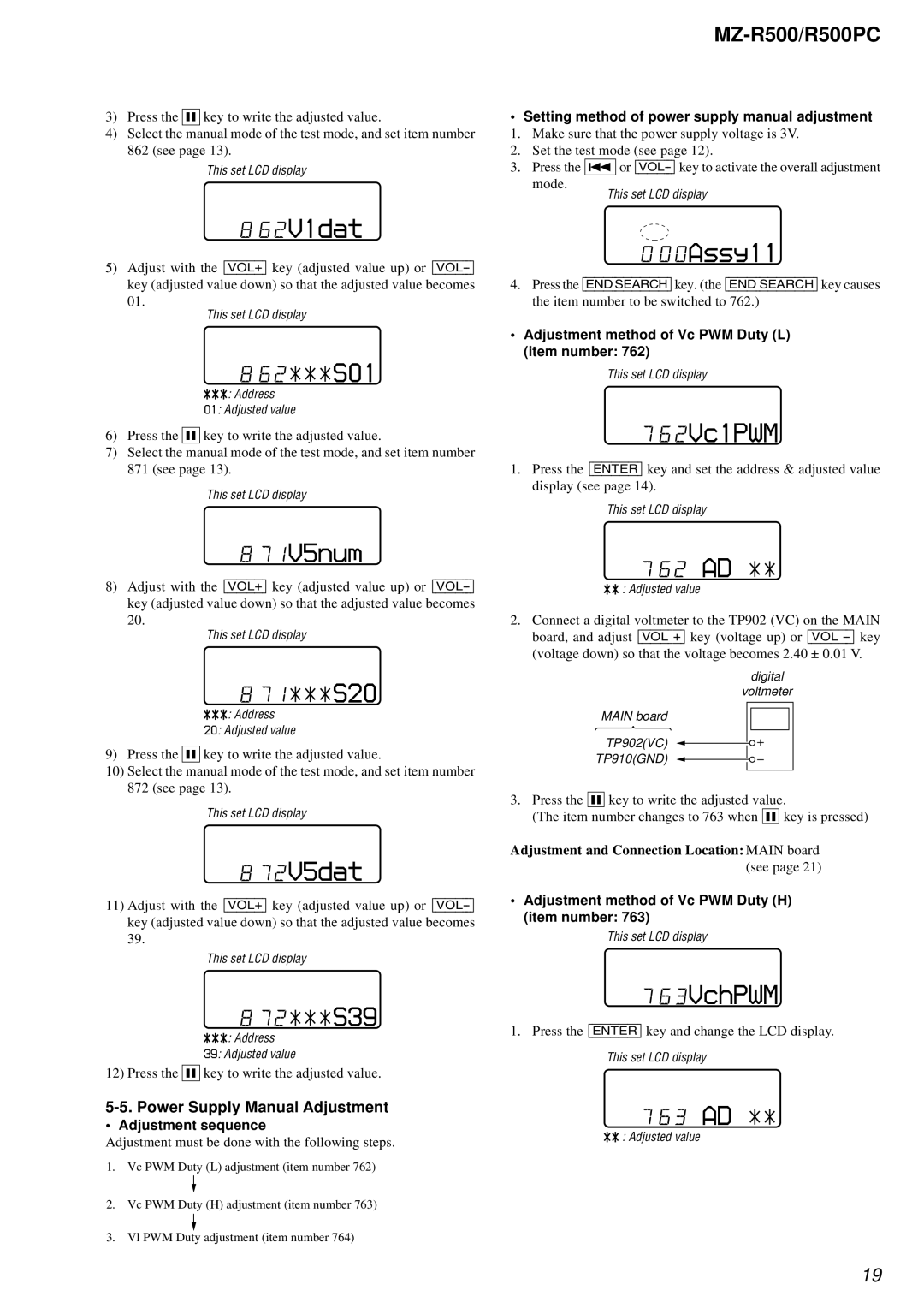 Sony R500PC service manual 62V1dat, 62 S01, 00Assy11, 62Vc1PWM, 71V5num, 71 S20, 72V5dat, 72 S39, 63VchPWM 