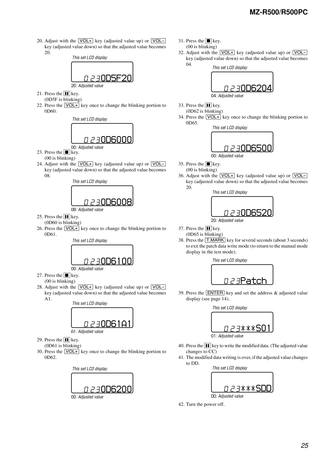 Sony R500PC service manual 230D5F20, 230D6000, 230D6008, 230D6100, 230D6204, 230D6500, 230D6520, 230D61A1, 23 S01, 230D6200 