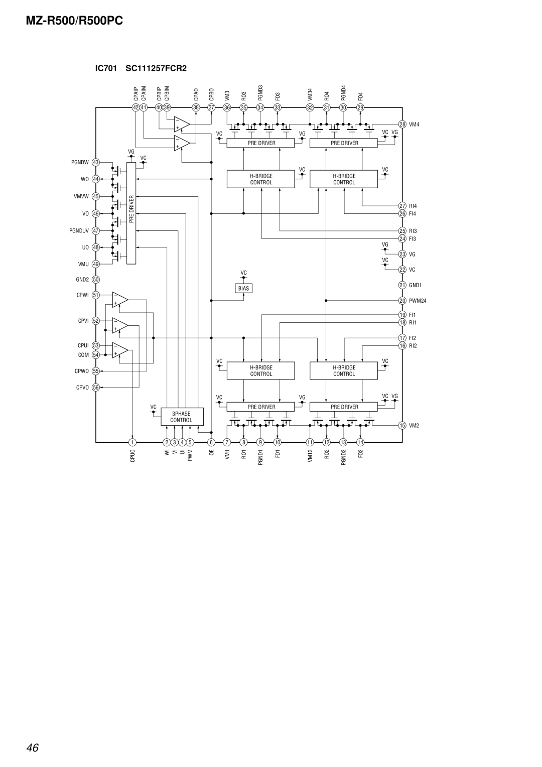 Sony R500PC service manual IC701 SC111257FCR2 