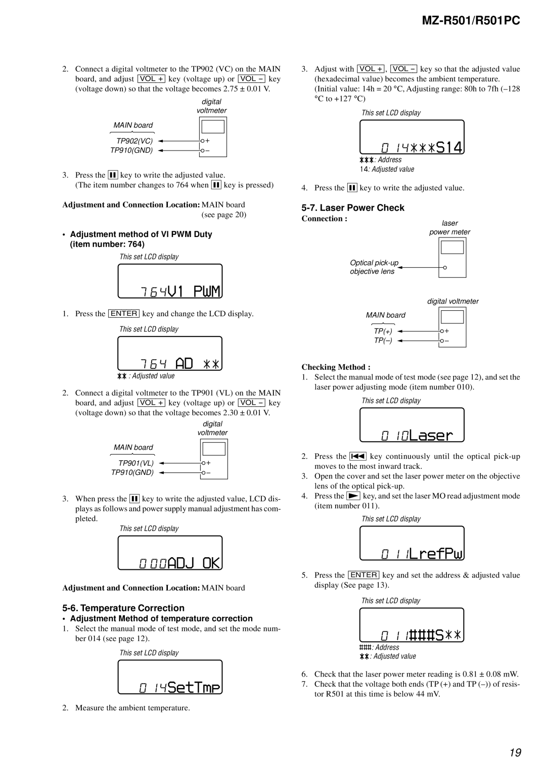 Sony R501PC service manual 64V1 PWM, 14 S14, 10Laser, 00ADJ OK, 14SetTmp, 11###S 