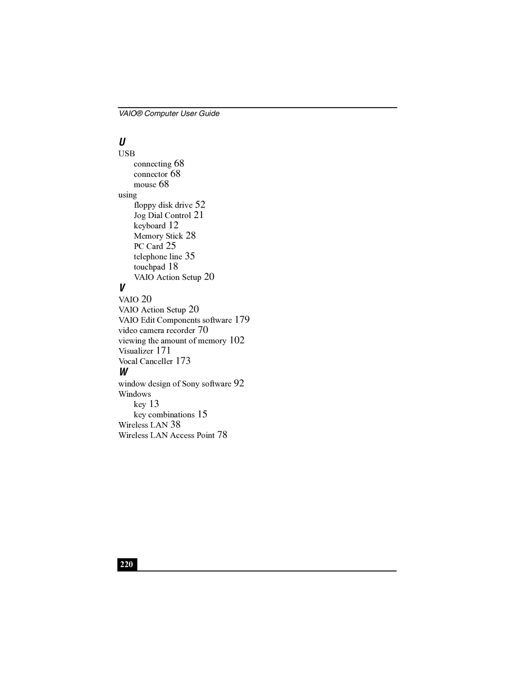 Sony R505 manual 220 