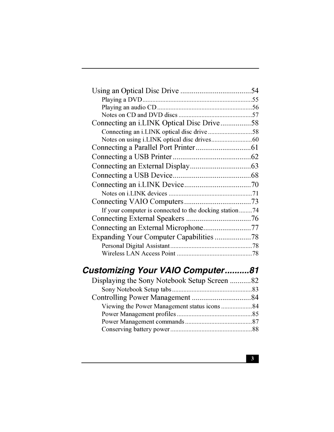 Sony R505 manual Customizing Your Vaio Computer 