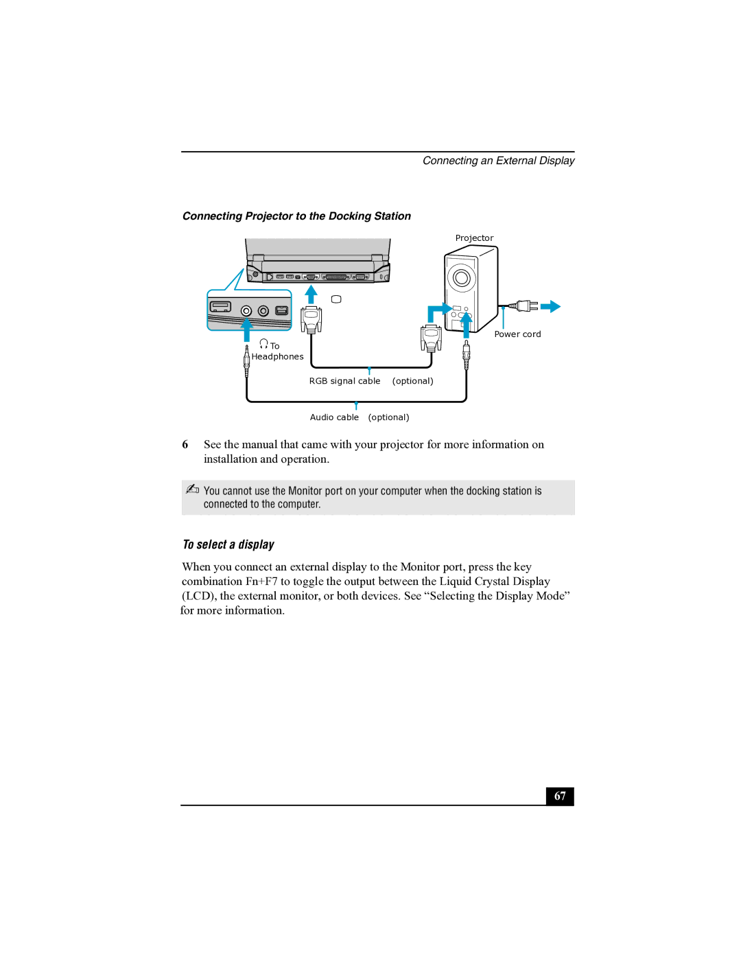 Sony R505 manual To select a display 