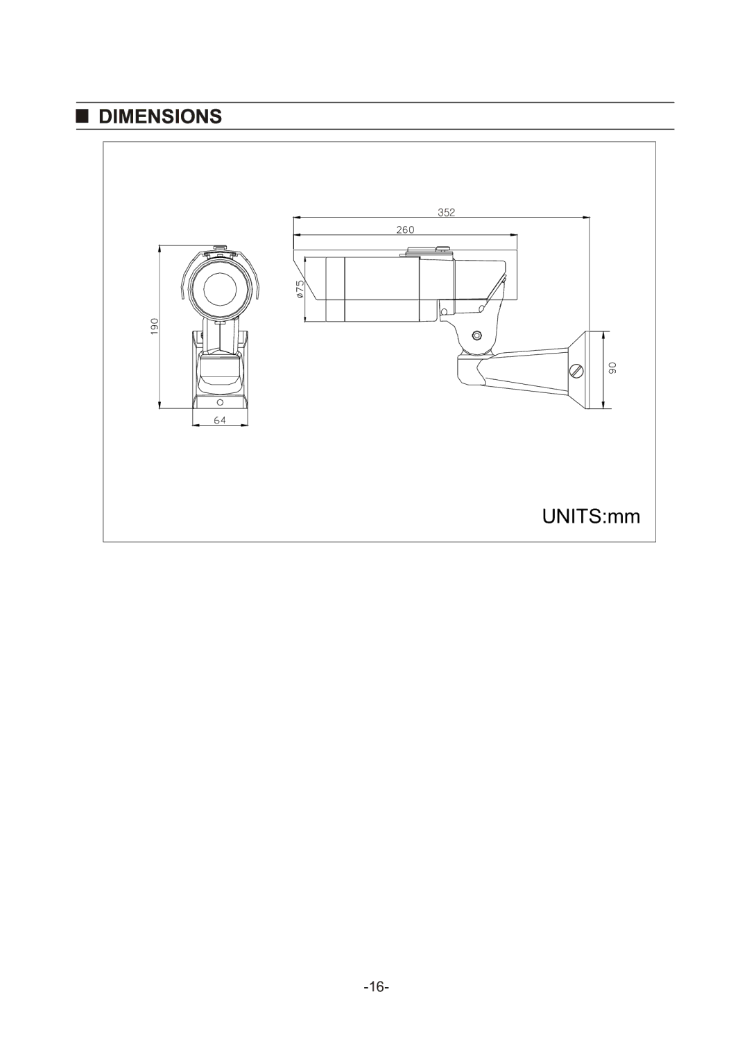 Sony RB358H, RB550H manual UNITSmm 