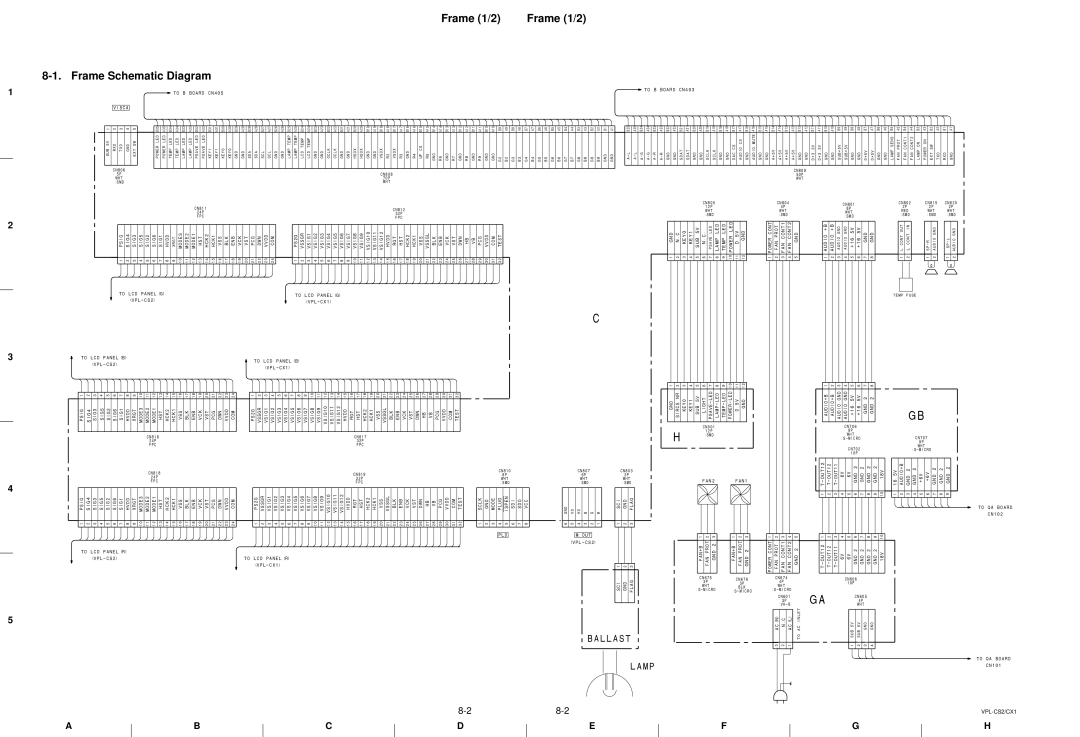 Sony RM-PJM10, VPL-CX1 service manual Frame Schematic Diagram 