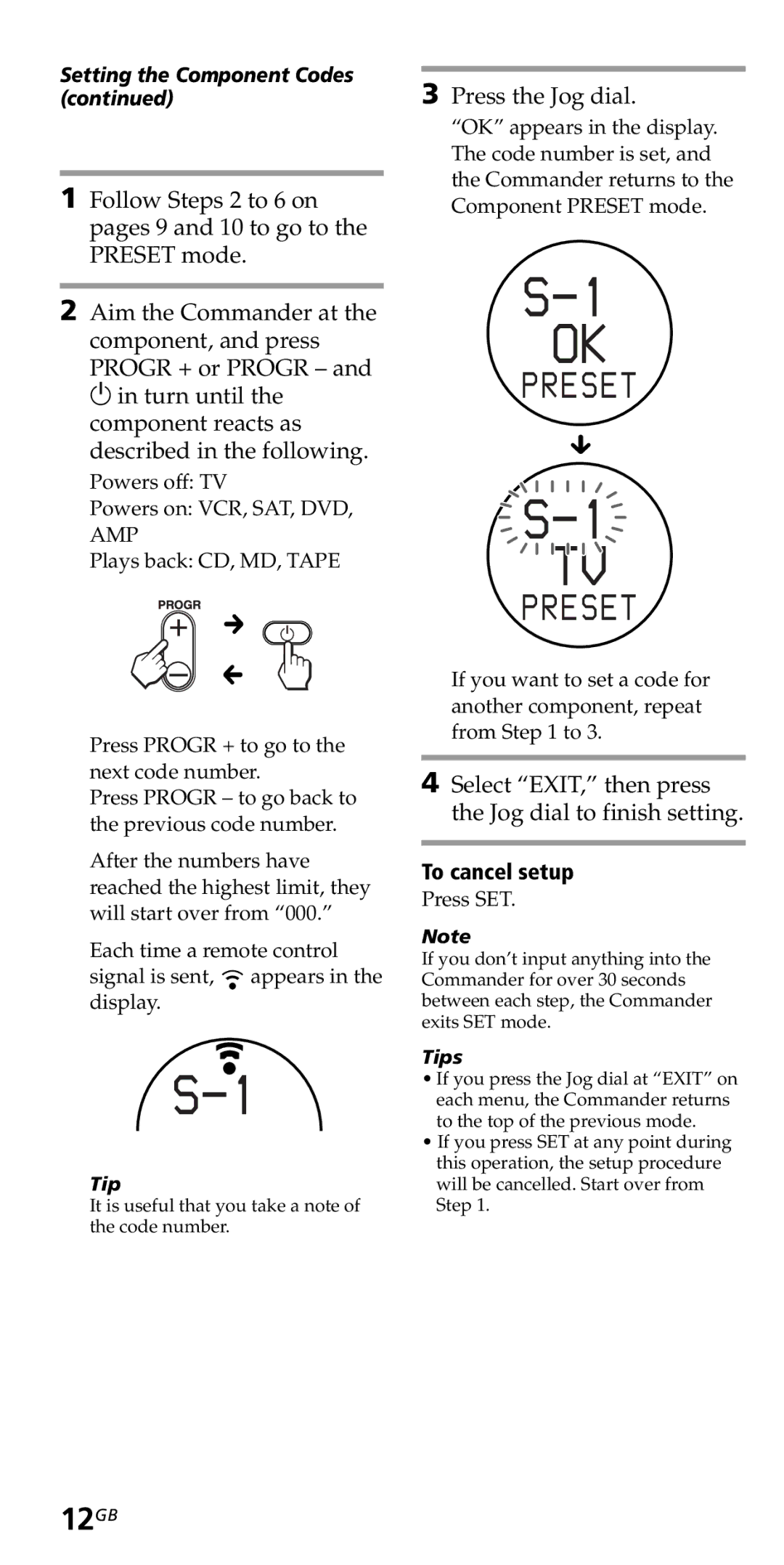 Sony RM-VZ950T operating instructions 12GB, Amp 