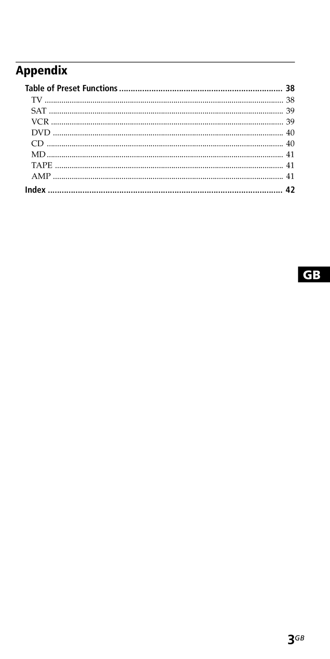 Sony RM-VZ950T operating instructions Appendix 