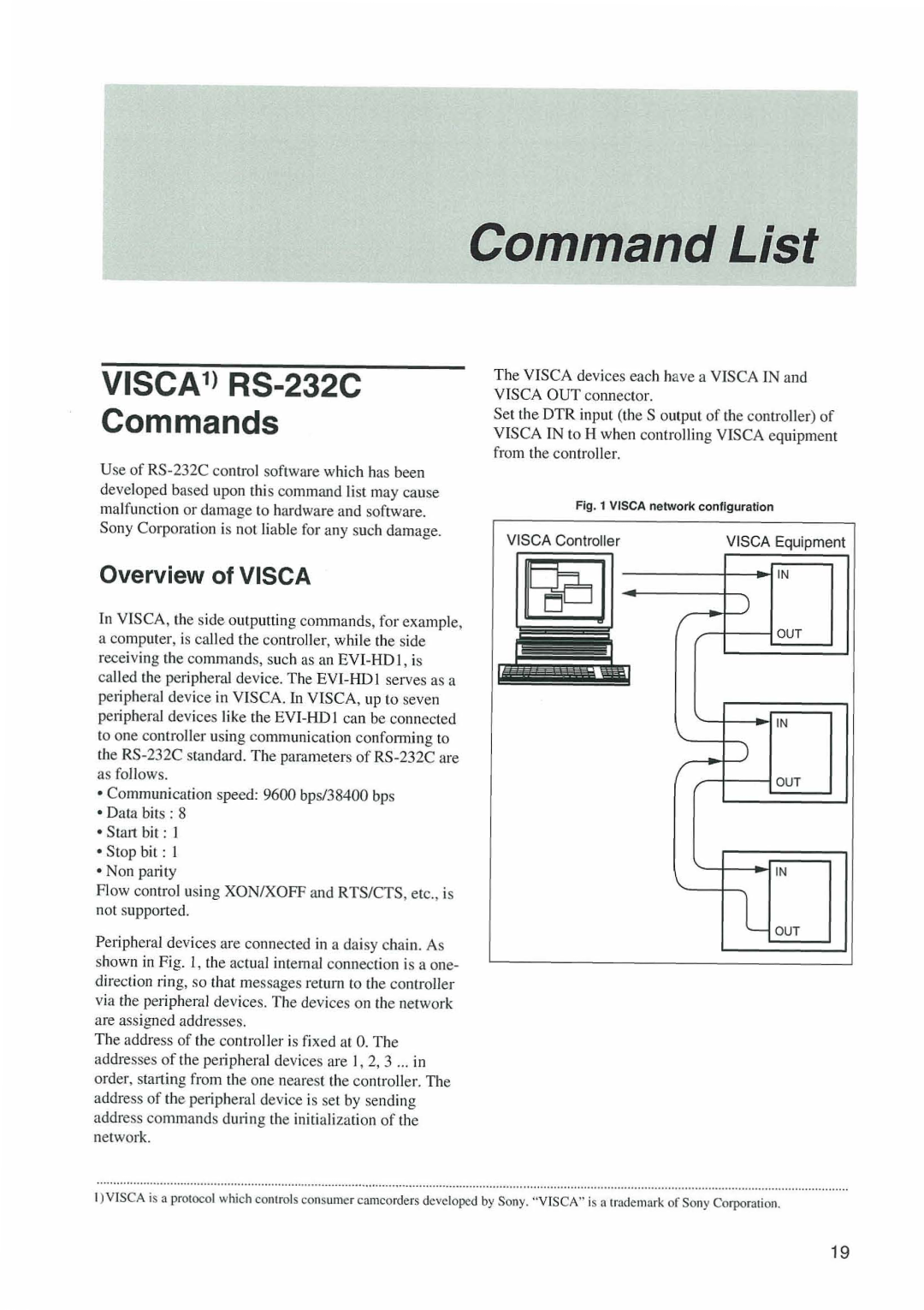 Sony RS-232C manual ヨ ー ヨ 警 岩 