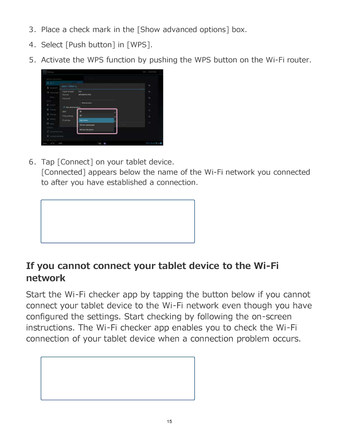 Sony S manual To display the Wi-Fi Checker app 