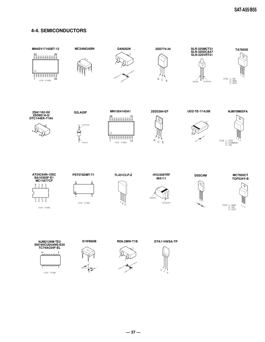 Sony SAT-B55 RM-Y139, SAT-A55 RM-Y802 service manual Semiconductors 