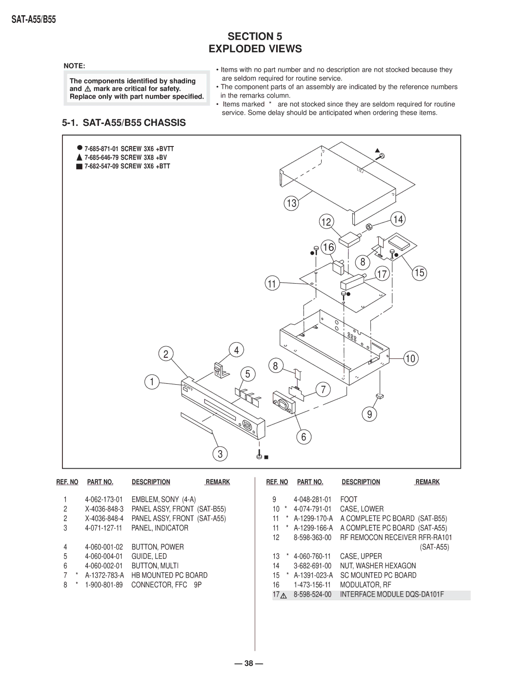 Sony SAT-A55 RM-Y802 Section Exploded Views, Guide, Led, BUTTON, Multi, Foot 10 * 4-074-791-01 CASE, Lower, CASE, Upper 