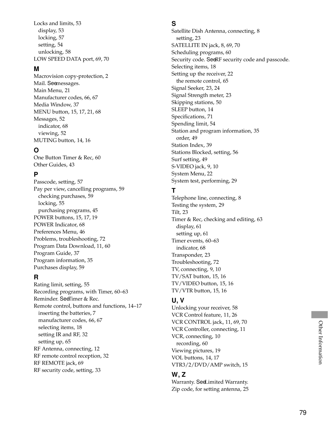 Sony SAT-A55 manual 