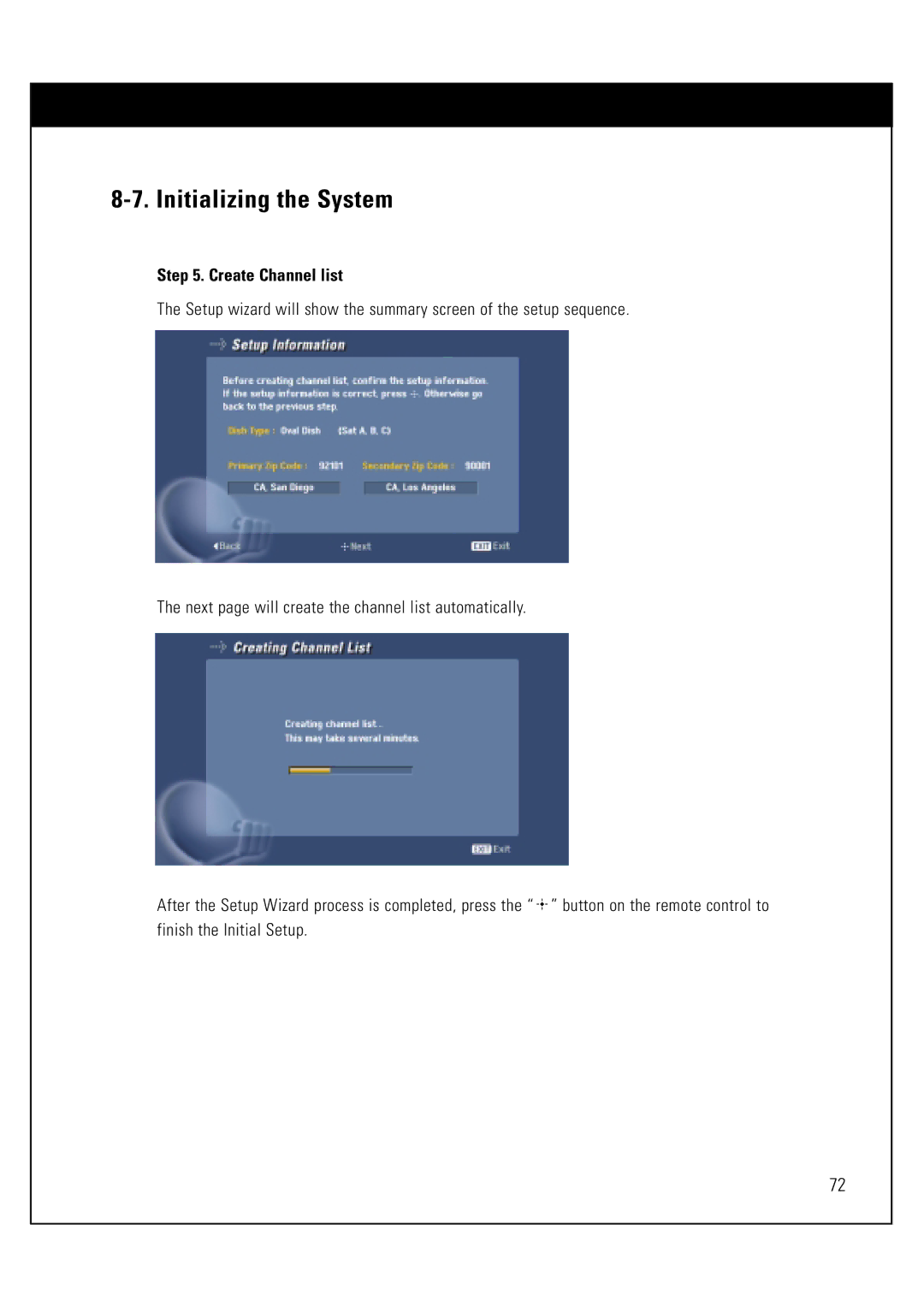 Sony SAT-HD300 operating instructions Create Channel list 