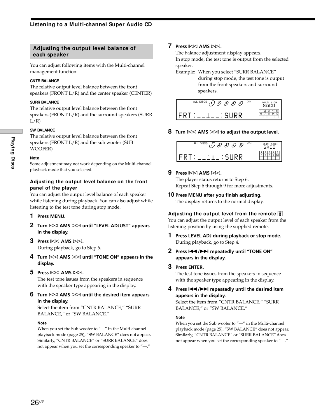 Sony SCD-C555ES manual 26US 