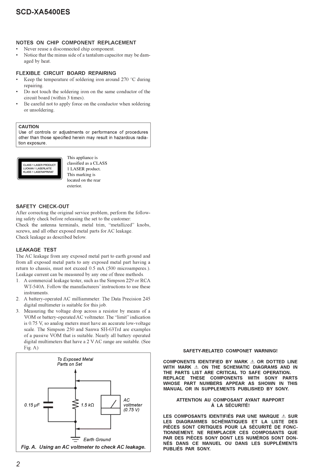 Sony SCD-XA5400ES, 2008H05-1 service manual Flexible Circuit Board Repairing 