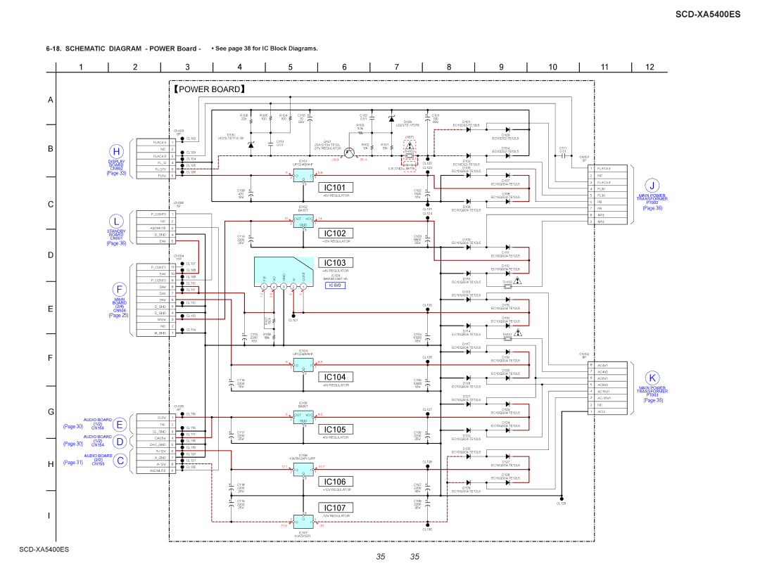 Sony 2008H05-1, SCD-XA5400ES service manual Schematic Diagram Power Board 