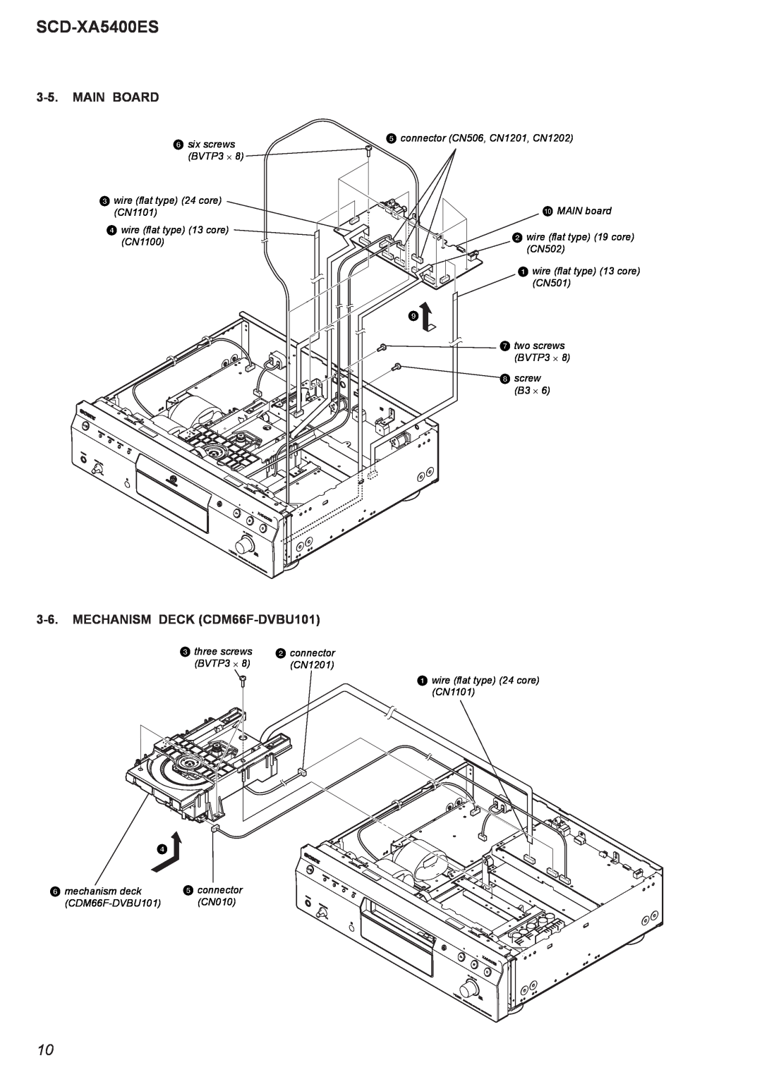 Sony SCD-XA5400ES, 2008H05-1 service manual Main Board, MECHANISM DECK CDM66F-DVBU101 