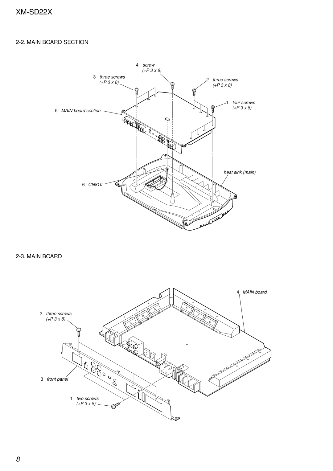 Sony SD22X service manual Main Board Section 