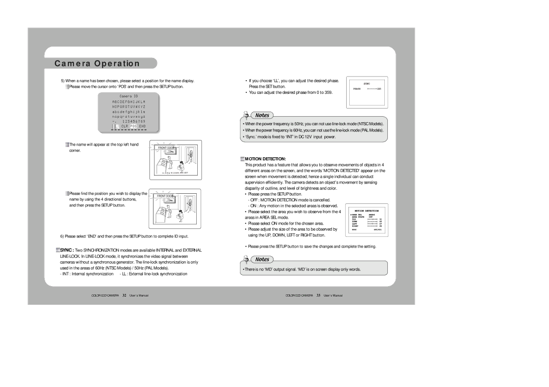 Sony SDC-313A instruction manual Corner, Please select on mode for the chosen area 