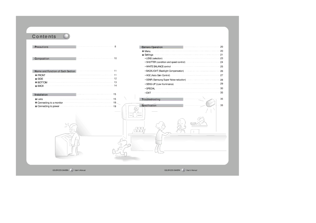 Sony SDC-313A instruction manual Contents 