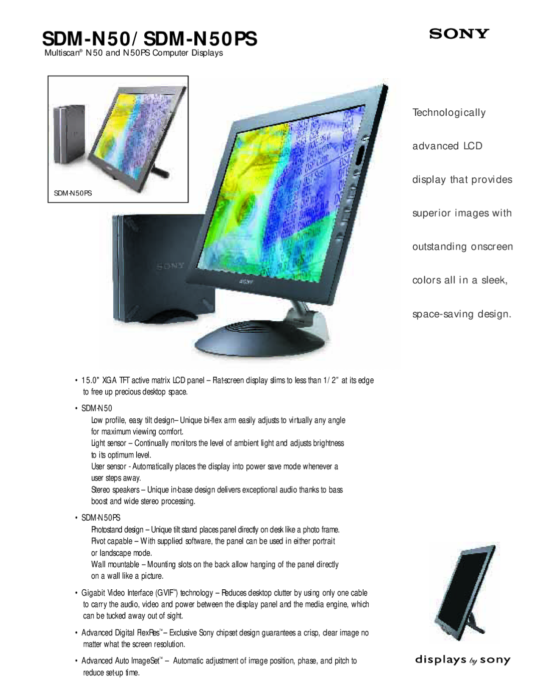 Sony manual SDM-N50/SDM-N50PS 