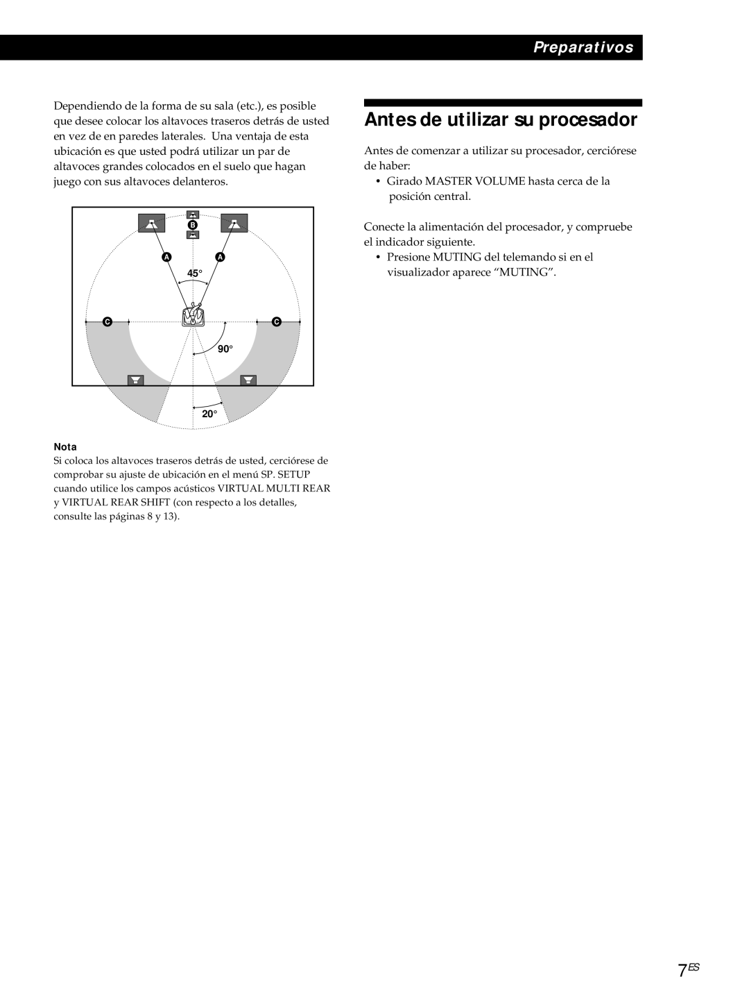 Sony SDP-E800 operating instructions Antes de utilizar su procesador 