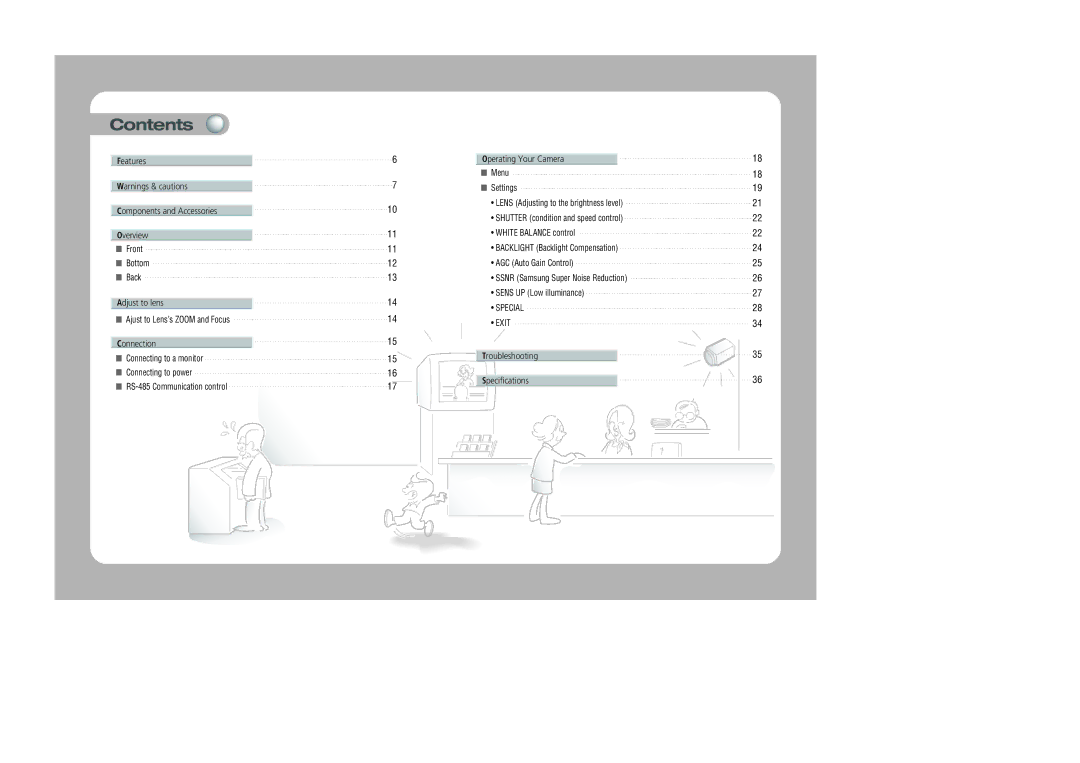 Sony SIR-4150 user manual Contents 