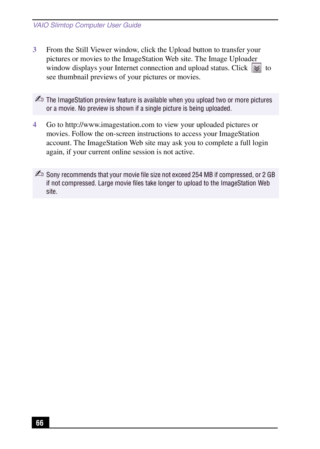 Sony manual Vaio Slimtop Computer User Guide 