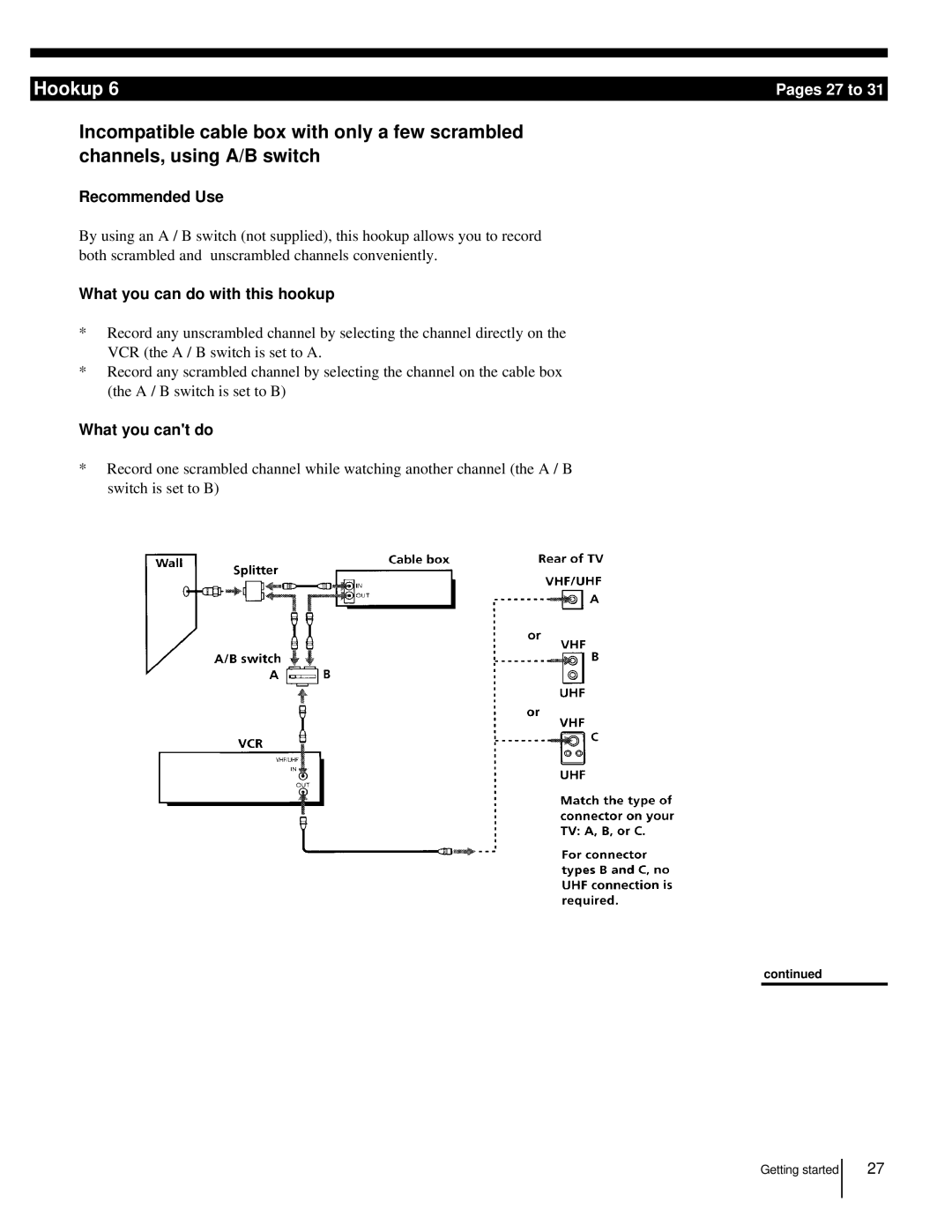 Sony CS SLV-998HF MX manual Pages 27 to 