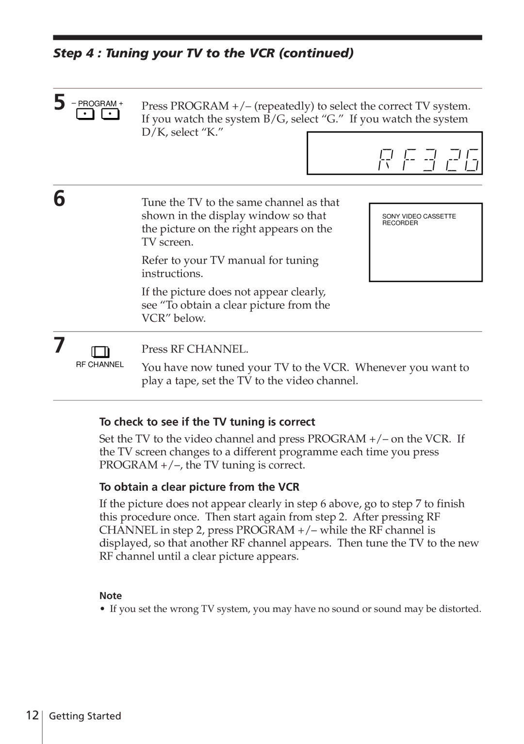 Sony SLV-E780EN/EG Tuning your TV to the VCR, You have now tuned your TV to the VCR. Whenever you want to 