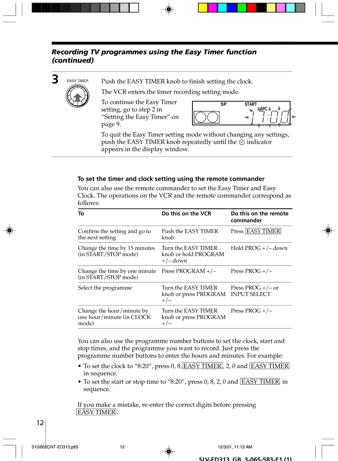 Sony SLV-ED313 manual Do this on the VCR, Commander 