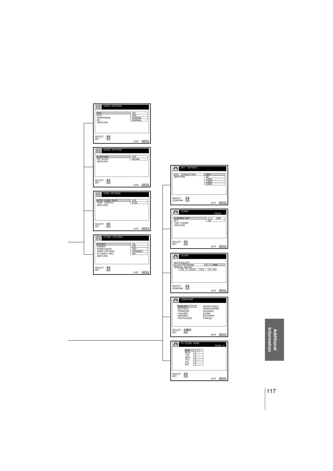 Sony SLV-SF990G manual 117 