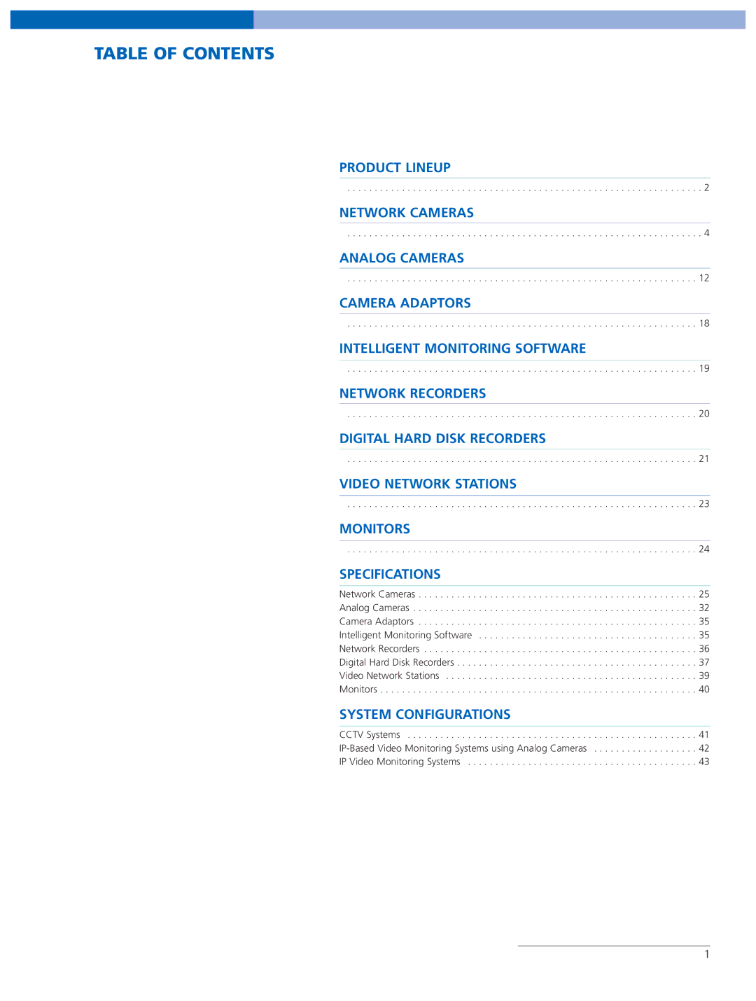 Sony SNC-RX570N manual Table of Contents 