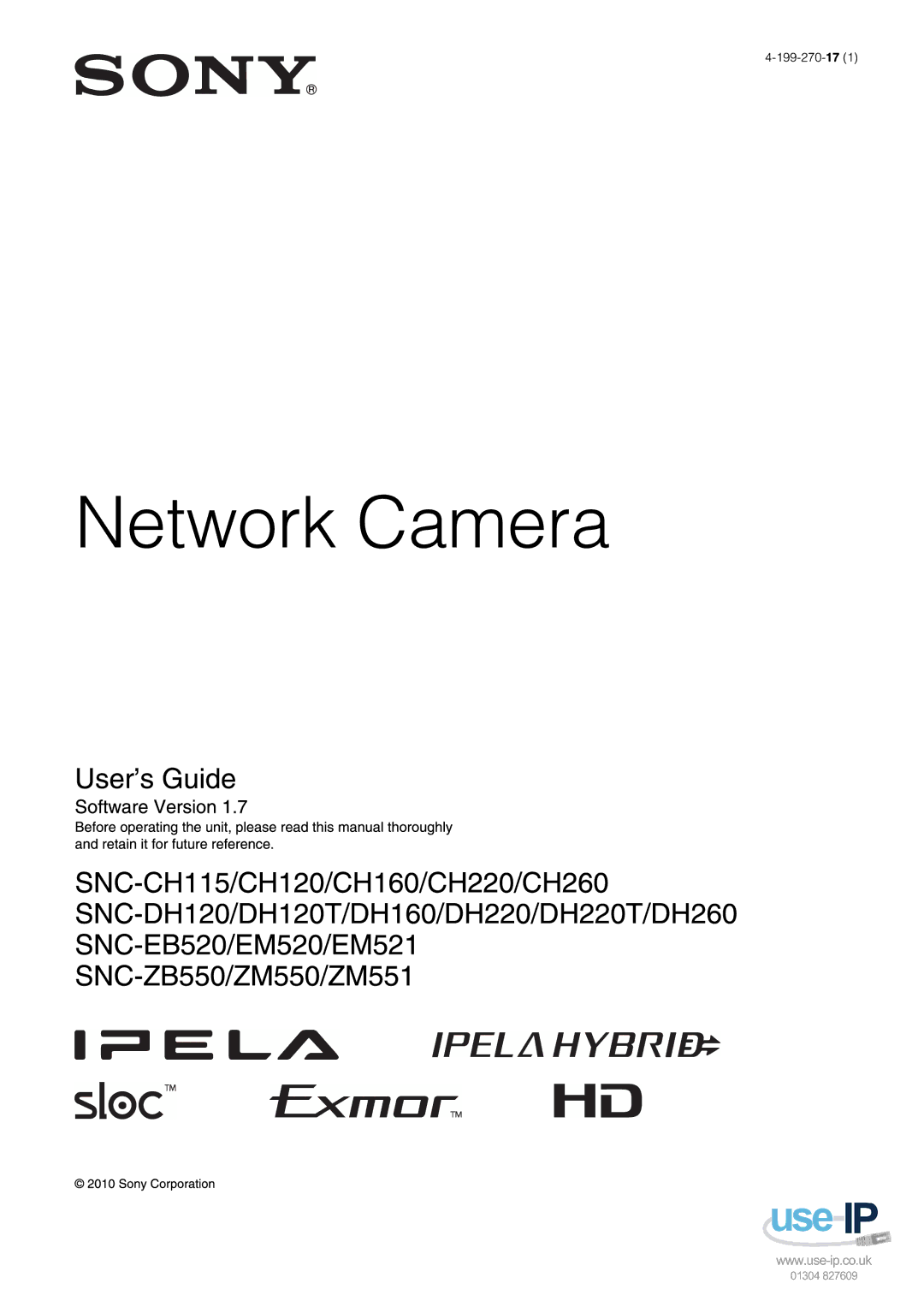 Sony SNCEB520 manual 