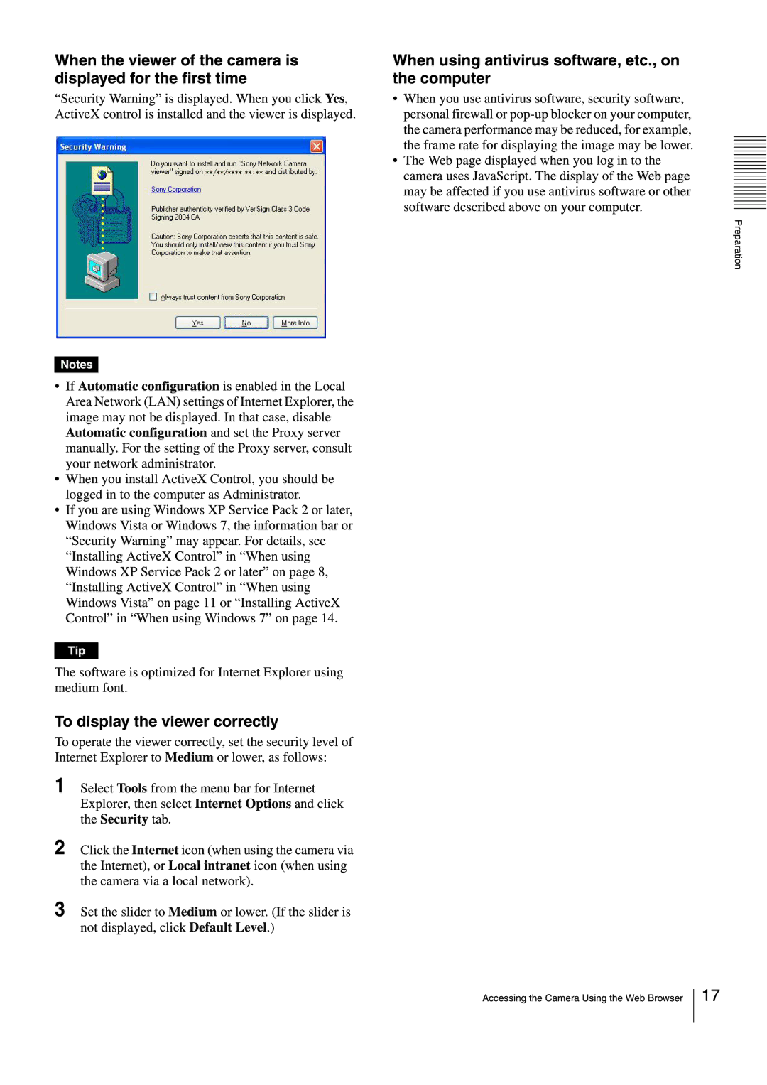 Sony SNCEB520 manual 