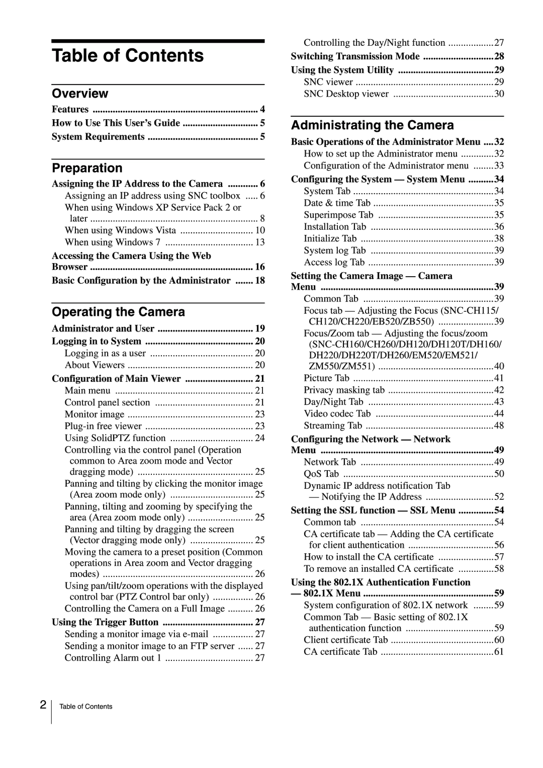 Sony SNCEB520 manual 