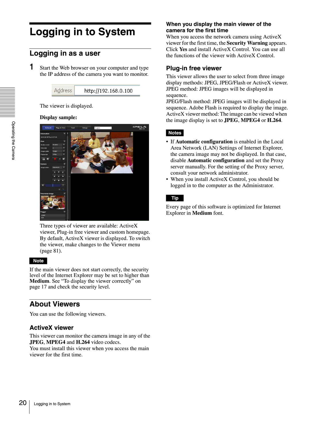 Sony SNCEB520 manual 