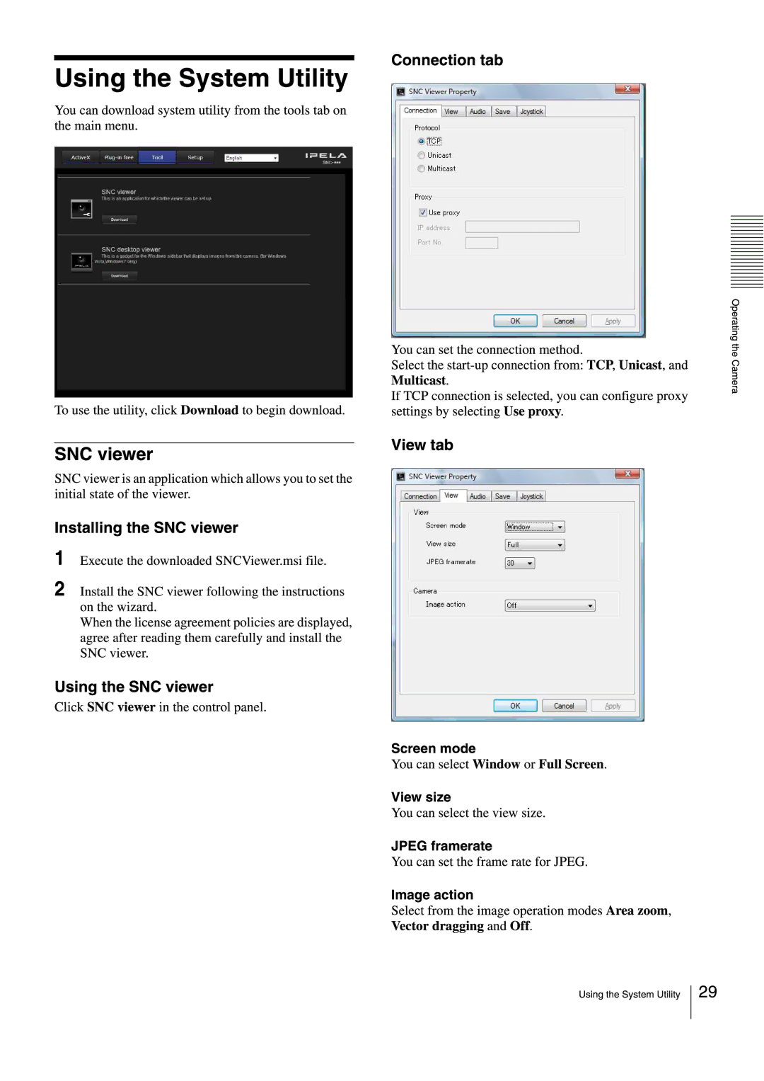Sony SNCEB520 manual 