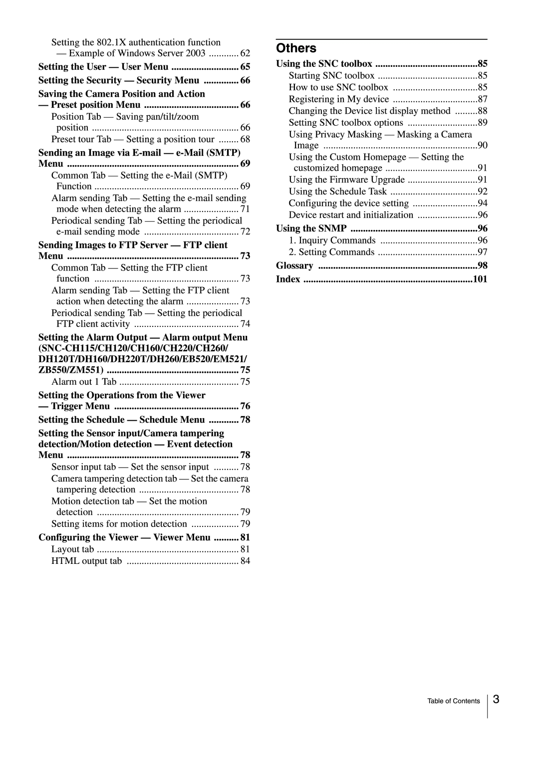 Sony SNCEB520 manual 